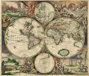 Карта мира 1689 года